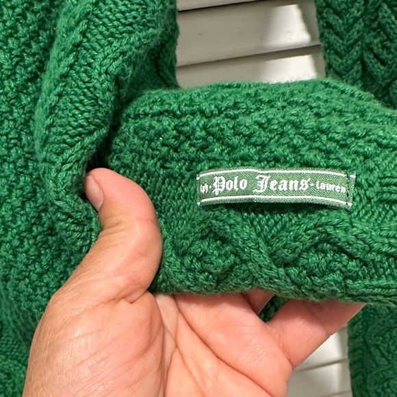 Polo by Ralph Lauren Green Cable Knit Sweater - Picture 4 of 4